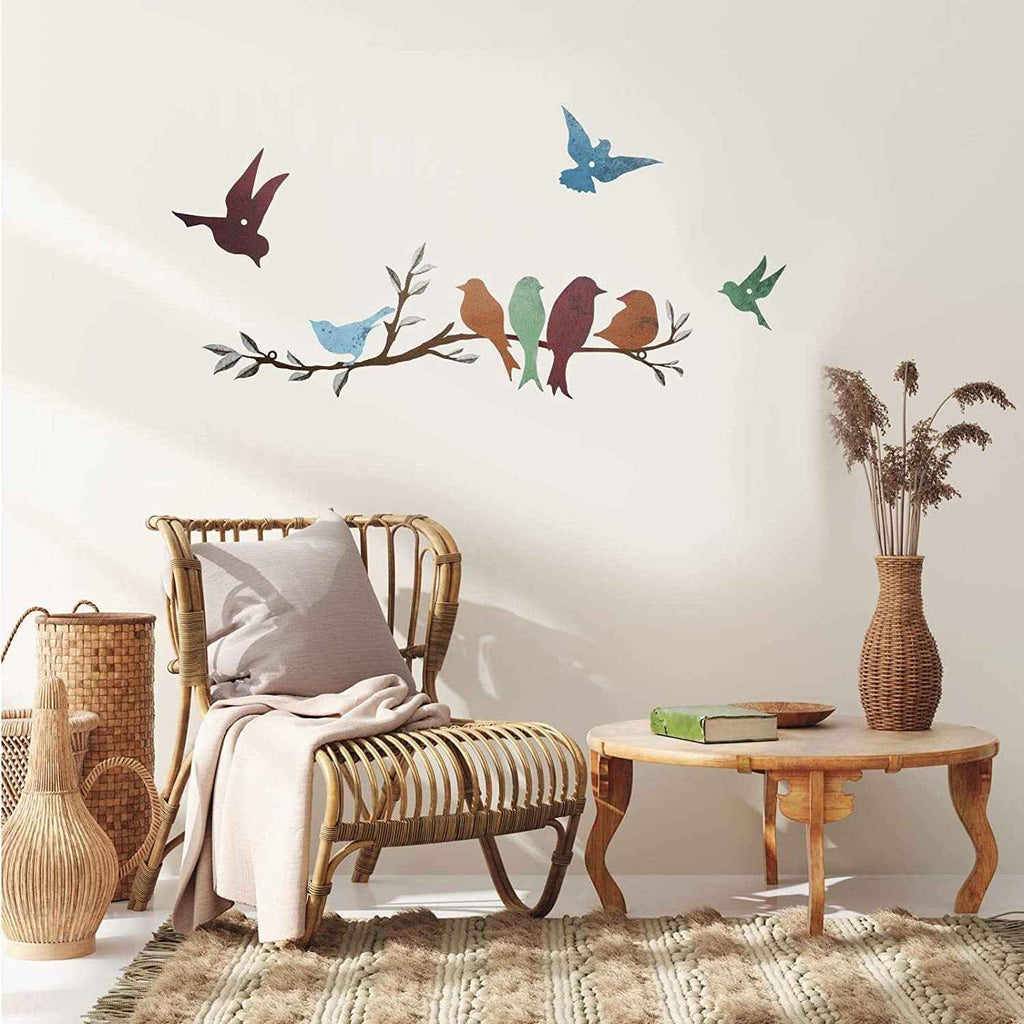 Décoration murale en forme de branche d'oiseau