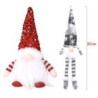 Nain de Noël lumineux de 30 cm, décorations de Noël 2024, poupées en peluche sans visage, elfe, ornements pour la maison, cadeau de Noël 2024