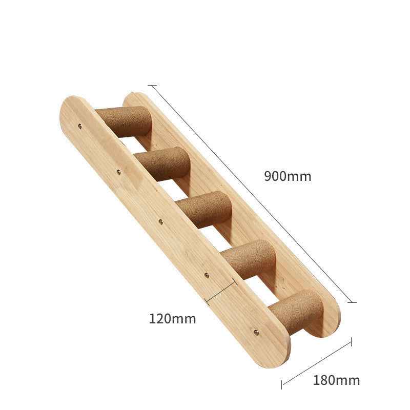 Mur d'escalade en bois massif pour chat et animal de compagnie, plateforme suspendue, échelle, accessoires pour animaux de compagnie