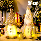 Nain de Noël lumineux de 30 cm, décorations de Noël 2024, poupées en peluche sans visage, elfe, ornements pour la maison, cadeau de Noël 2024
