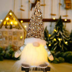 Nain de Noël lumineux de 30 cm, décorations de Noël 2024, poupées en peluche sans visage, elfe, ornements pour la maison, cadeau de Noël 2024