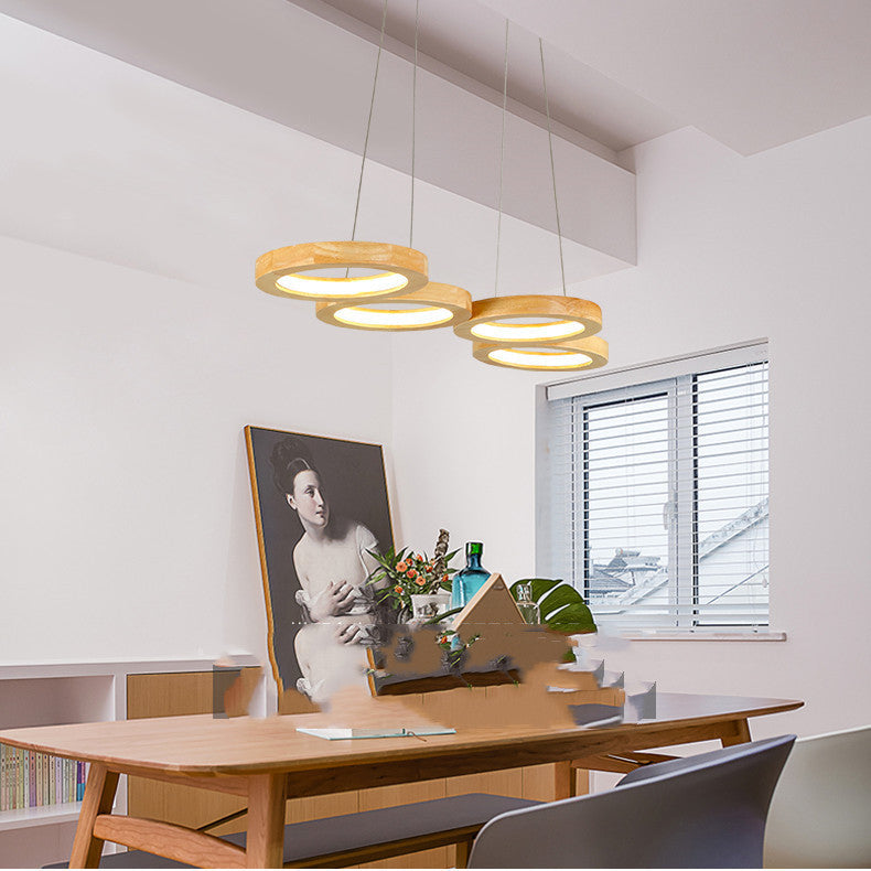 Suspension Forme Cercle en Bois Massif - Tendance cosy