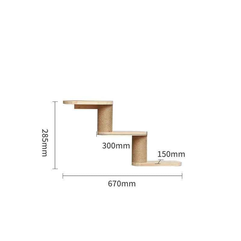 Mur d'escalade en bois massif pour chat et animal de compagnie, plateforme suspendue, échelle, accessoires pour animaux de compagnie
