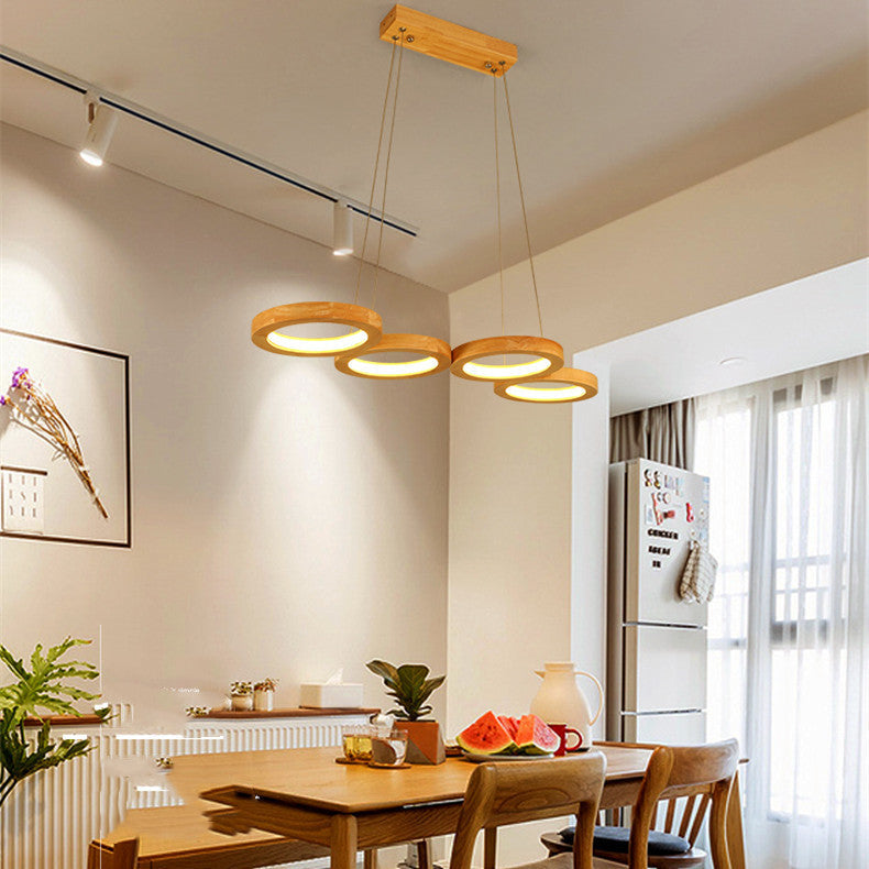 Suspension Forme Cercle en Bois Massif - Tendance cosy