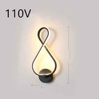 applique murale à LED minimaliste lampe de chevet pour chambre à coucher