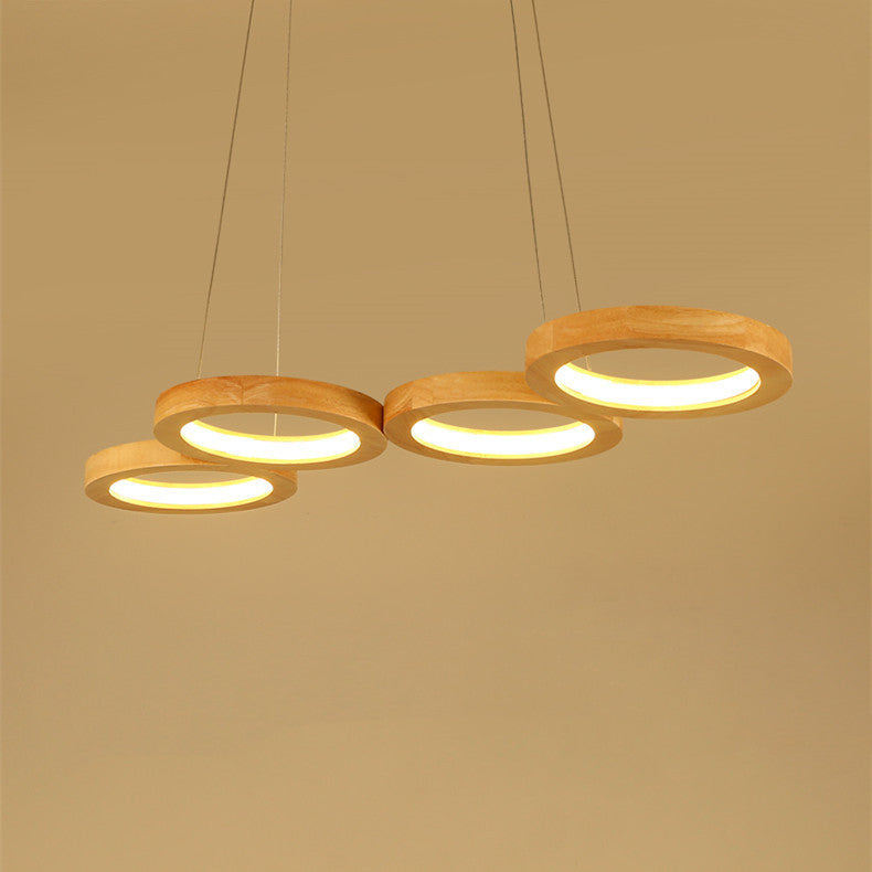 Suspension Forme Cercle en Bois Massif - Tendance cosy