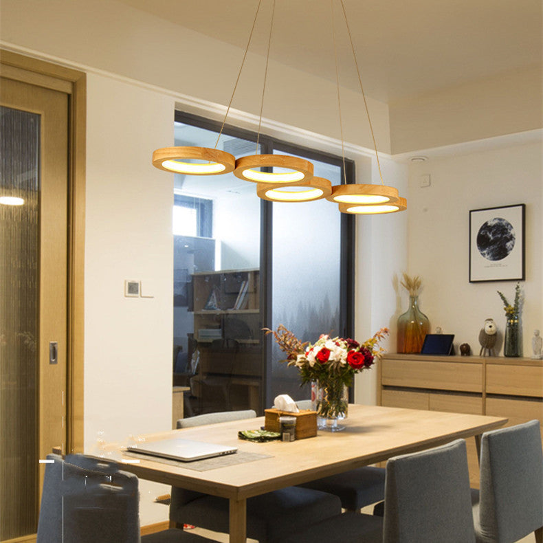 Suspension Forme Cercle en Bois Massif - Tendance cosy