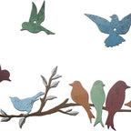 Décoration murale en forme de branche d'oiseau