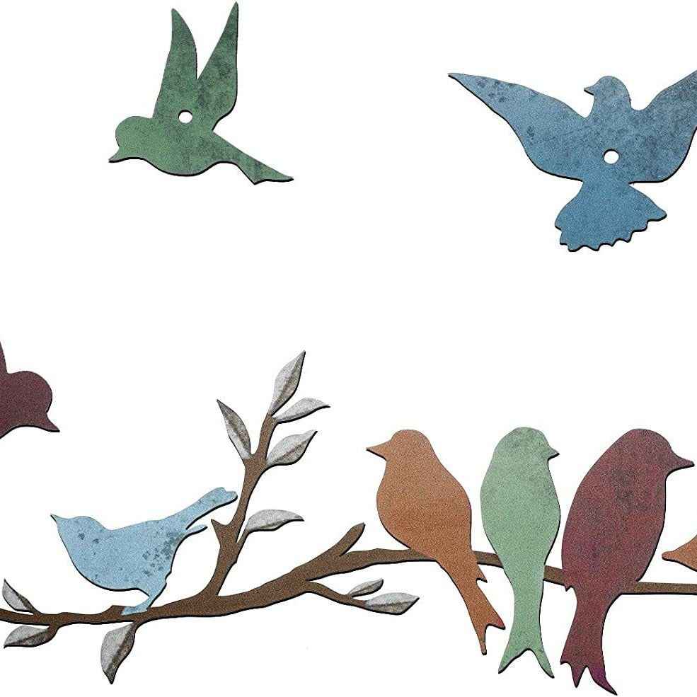 Décoration murale en forme de branche d'oiseau