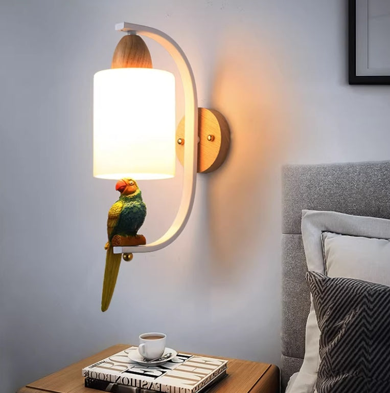 Applique murale en bois - Lampe de chevet en bois massif, minimaliste et créative pour salon, chambre, mur et escalier - Tendance cosy