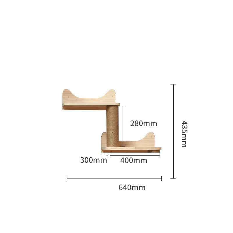 Mur d'escalade en bois massif pour chat et animal de compagnie, plateforme suspendue, échelle, accessoires pour animaux de compagnie