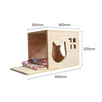 Mur d'escalade en bois massif pour chat et animal de compagnie, plateforme suspendue, échelle, accessoires pour animaux de compagnie