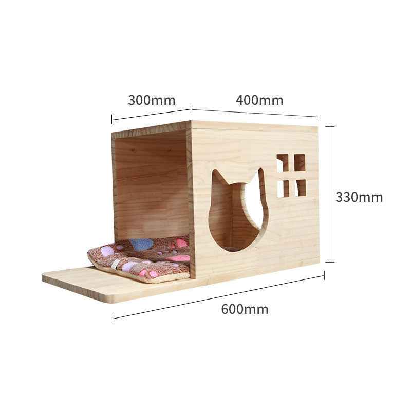Mur d'escalade en bois massif pour chat et animal de compagnie, plateforme suspendue, échelle, accessoires pour animaux de compagnie