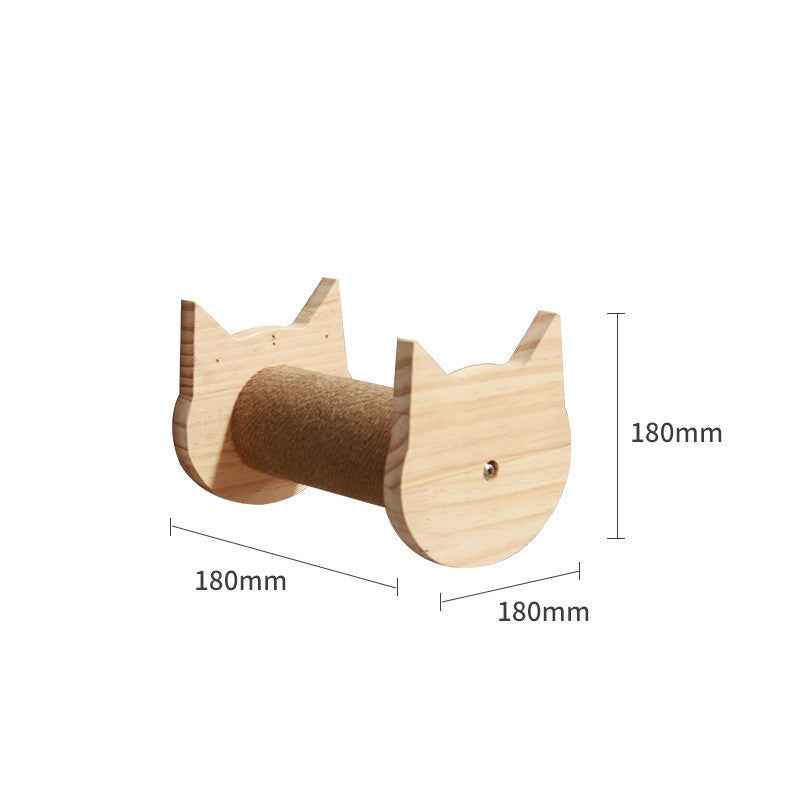 Mur d'escalade en bois massif pour chat et animal de compagnie, plateforme suspendue, échelle, accessoires pour animaux de compagnie