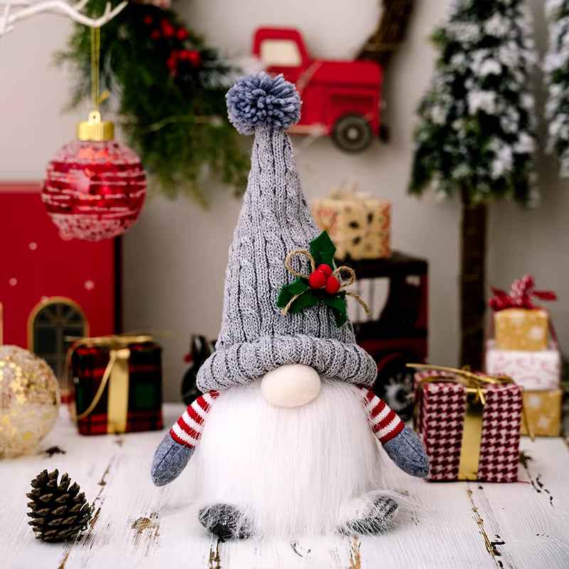 Nain de Noël lumineux de 30 cm, décorations de Noël 2024, poupées en peluche sans visage, elfe, ornements pour la maison, cadeau de Noël 2024