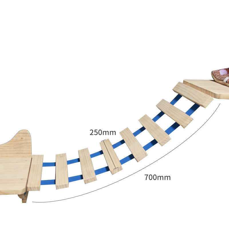 Mur d'escalade en bois massif pour chat et animal de compagnie, plateforme suspendue, échelle, accessoires pour animaux de compagnie