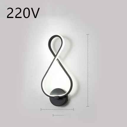 applique murale à LED minimaliste lampe de chevet pour chambre à coucher