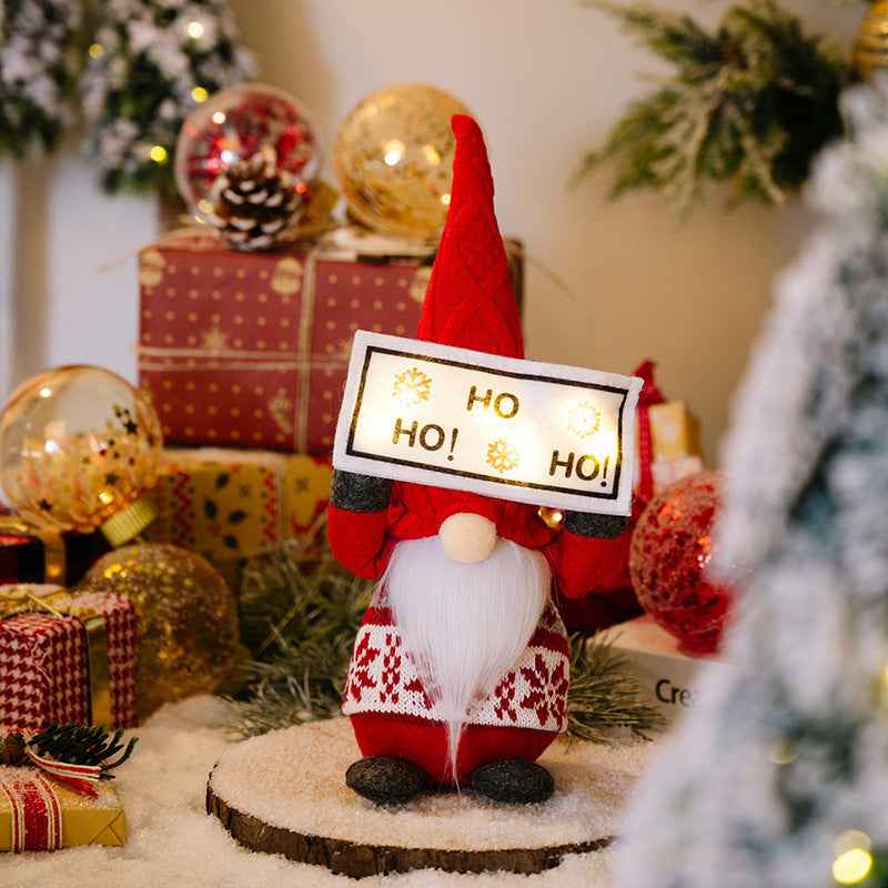 Décoration de Noël en tissu, poupée sans visage
