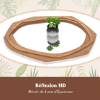 Miroir Décoratif à Cadre Irrégulier Grand Miroir Mural Imperméable de 89,5 x 66 Cm avec Vis d'Expansion Miroir Mural Élégant pour Salon Naturel